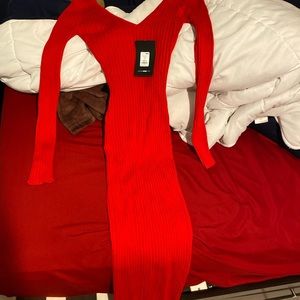 Red Knit Dress